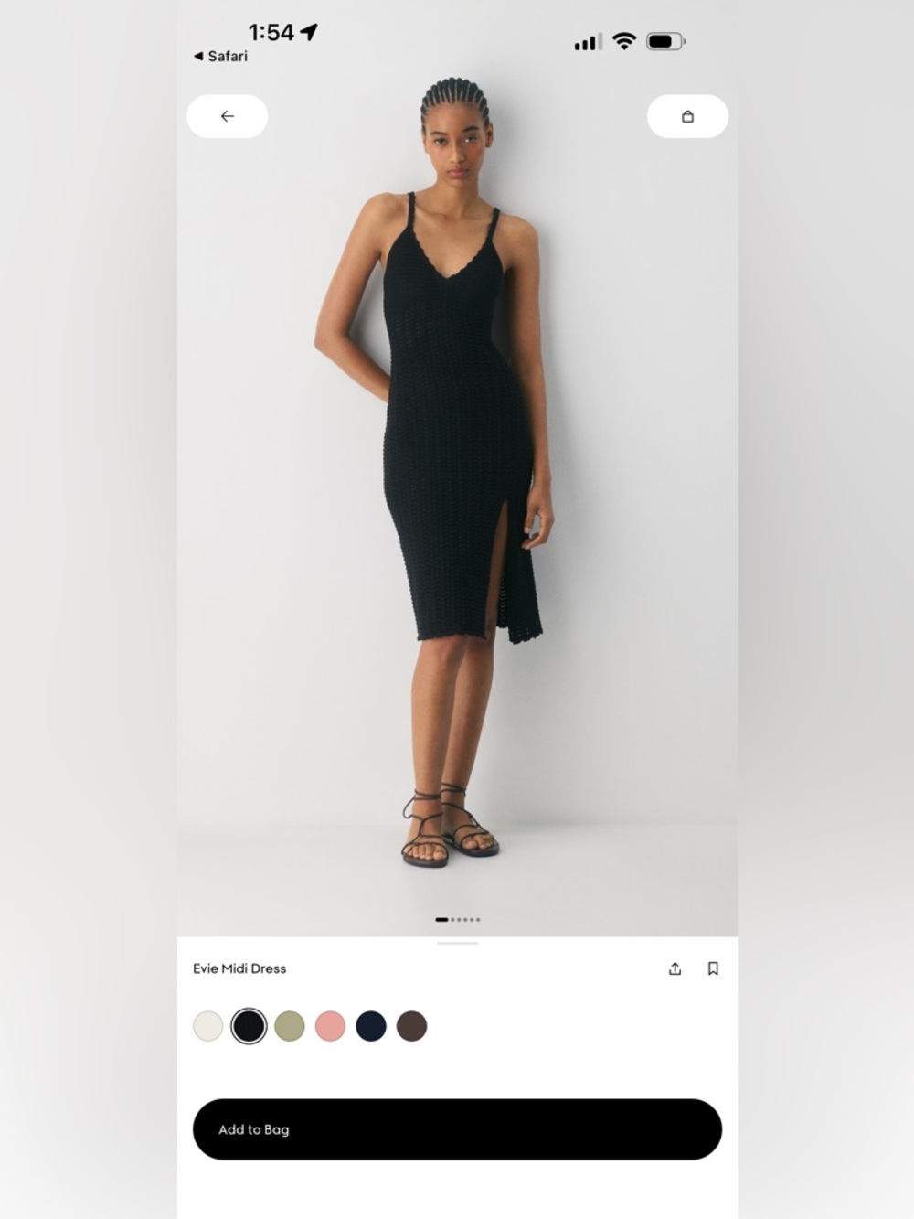 NWT Aritzia Evie Midi Dress